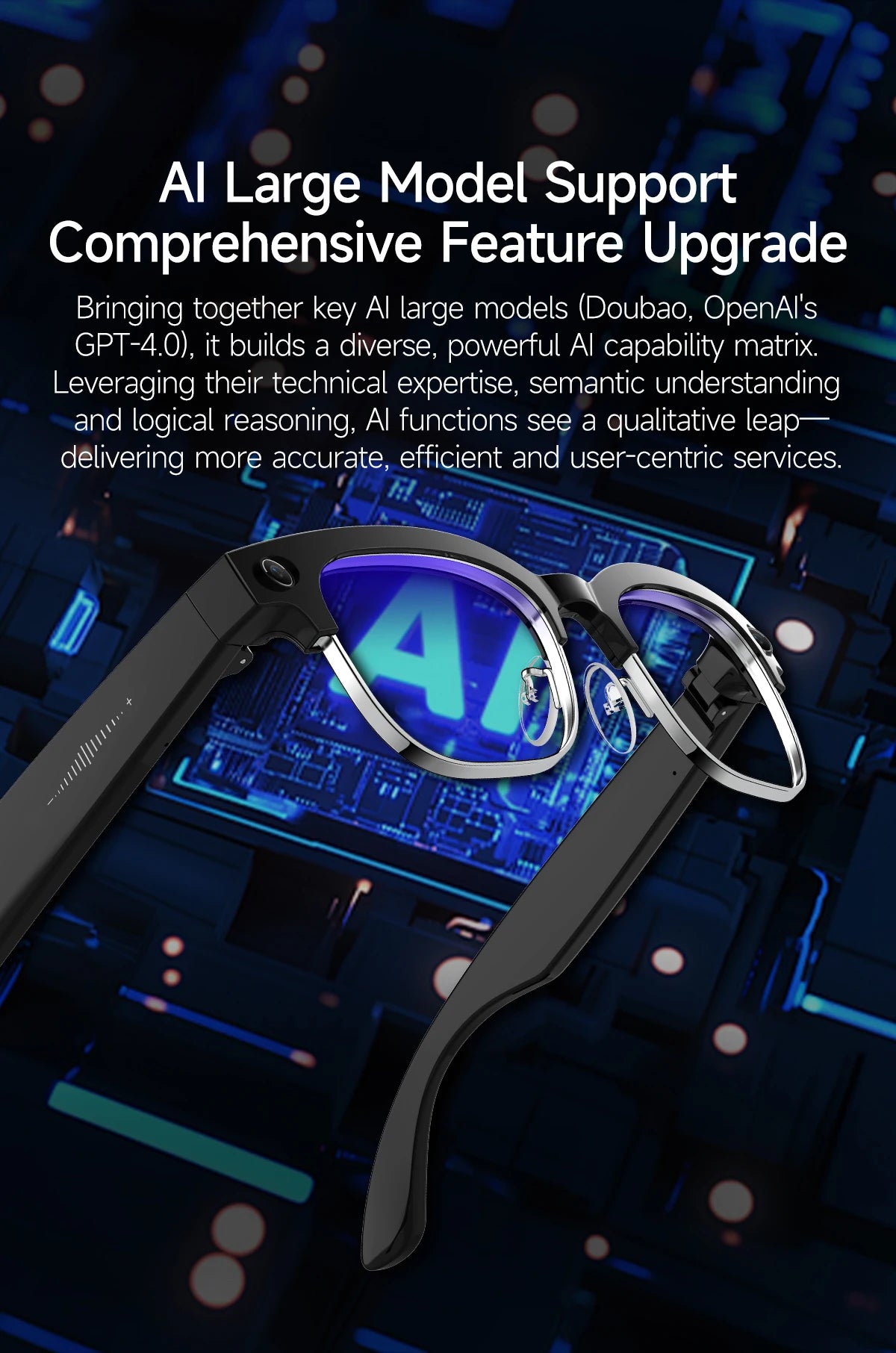 2026 New 4K HD 800W Camera Smart AI Glasses Video Photo Recognition AI Translation Chat GPT Hands-Free Calling Smart Sunglasses