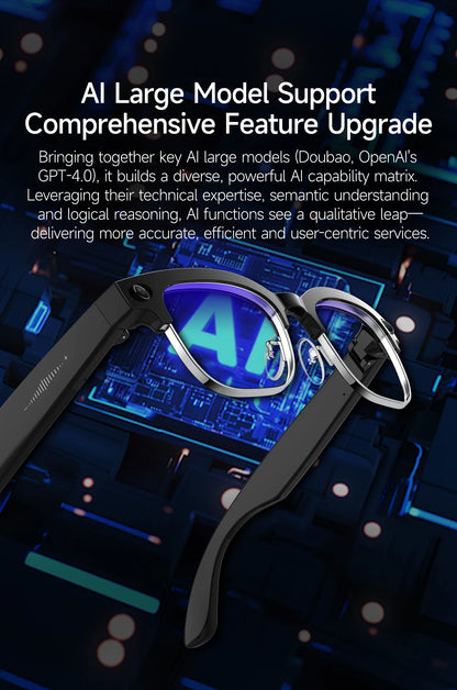 2026 New 4K HD 800W Camera Smart AI Glasses Video Photo Recognition AI Translation Chat GPT Hands-Free Calling Smart Sunglasses