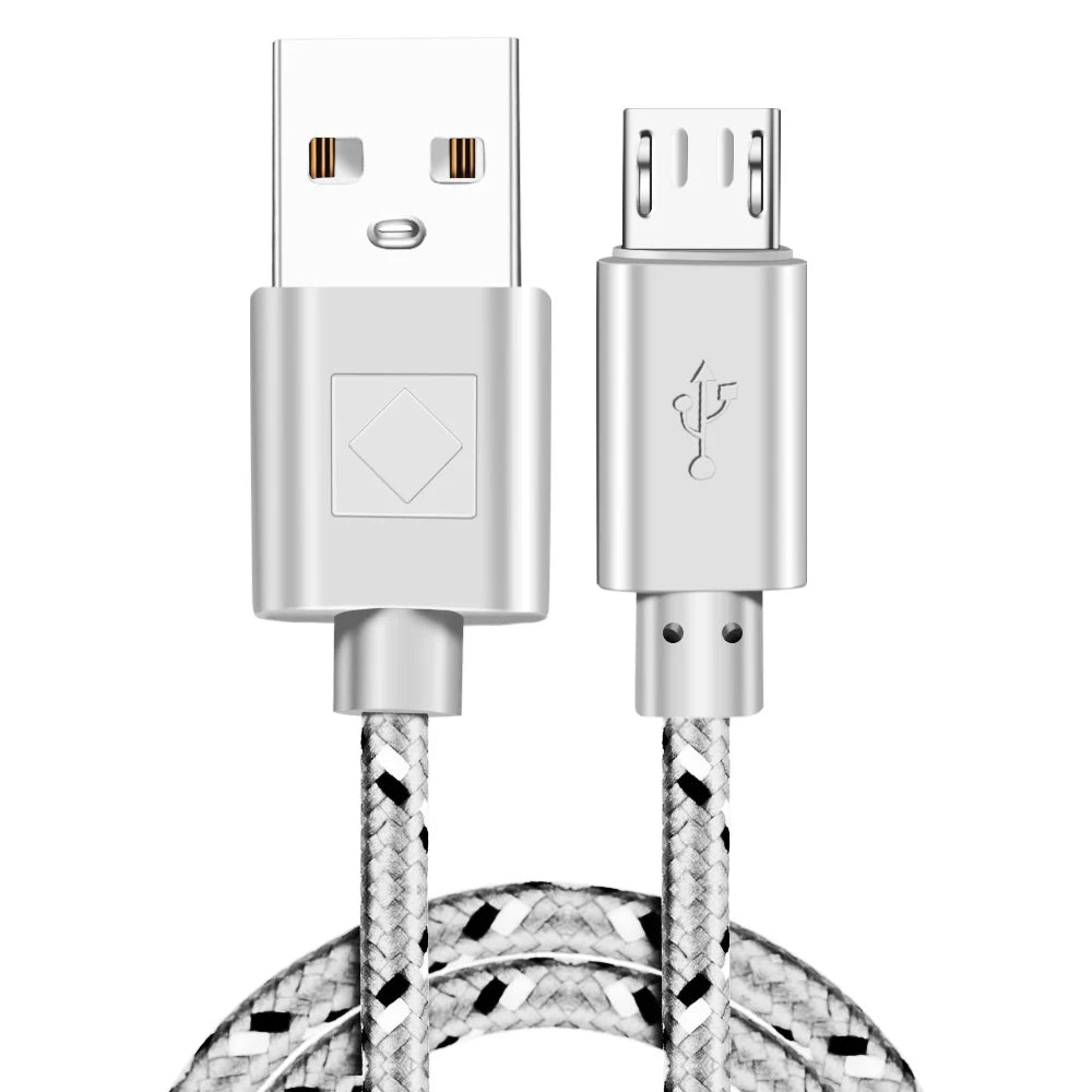 Vumpach Nylon Braided Micro USB Cable 1m/2m/3m Data Sync USB Charger Cable For Samsung HTC LG Huawei Xiaomi Android Phone Cables