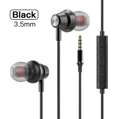 USB Type C Wired Earphones HiFi Stereo Surround 3.5mm in Ear Wired Headphones For Samsung Galaxy S26 S25 S24 Ultra Wired Earbuds
