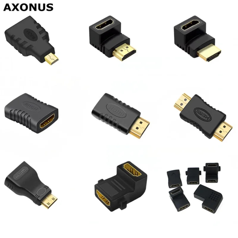 HD adapter Micro Mini HDMI-compatible 90 degree right-angle adapter HDMI 270 degree HDMI male to female HDMI elbow connector