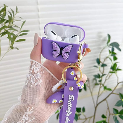 Airpods Pro2 Generation Protective Case 2023 Cute Cartoon 3d Butterfly Charm Soft Silicone
