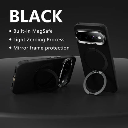 360 Rotating Bracket Liquid Silicone for Magsafe Phone Case for Google Pixel 11 10 Pro XL 10A Magnetic Wireless Charging Cover