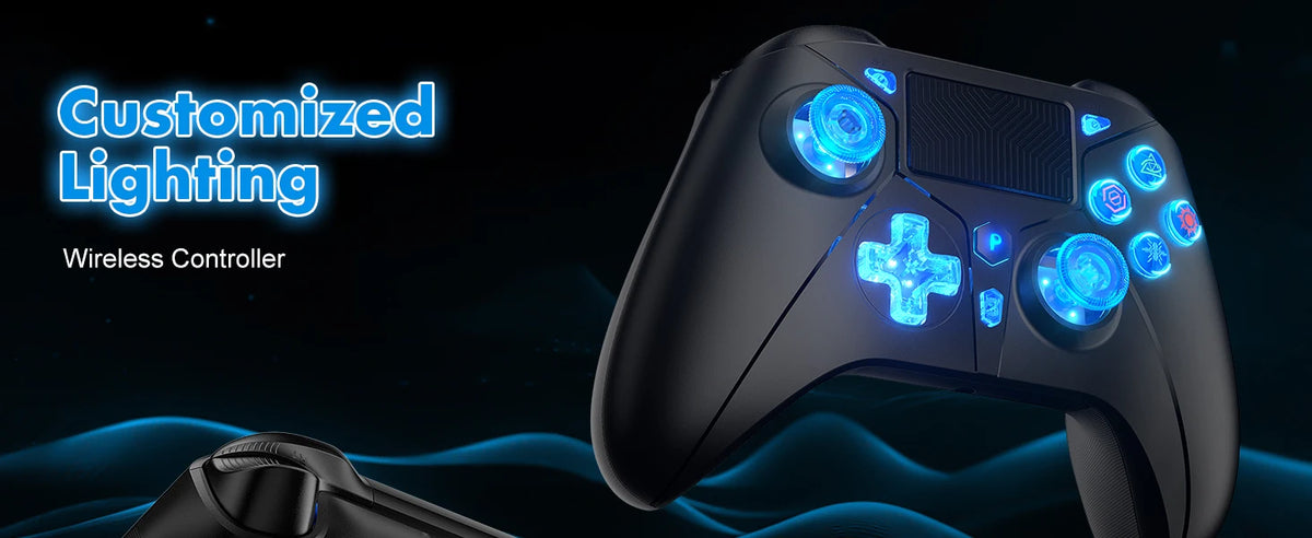 Game Controller For PlayStation 4/PS4 Pro/Slim/PS3/PC/IOS/Switch Wireless Gamepad,W/Turbo Dual Vibration 6-Axis Gyro 3.5mm Jack
