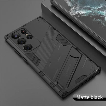 Armor Shockproof Phone Case For Samsung Galaxy S26 S25 S24 S23 S22 Ultra Plus Edge  S26 Pro With Holder Lens Protect Cover