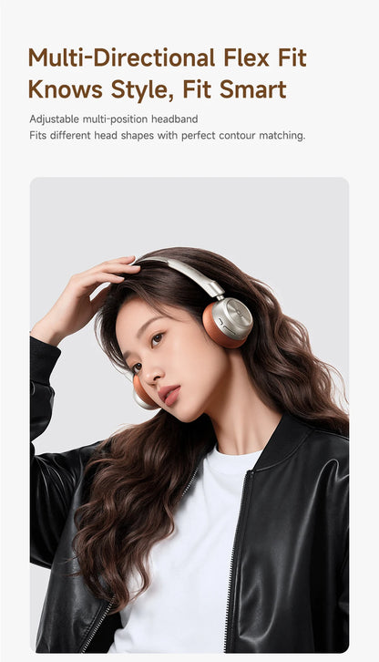 Baseus BH1 Air Wireless Headphones Bluetooth 6.0 ENC Noise Cancellation Lightweight 90g Over Ear Headset 80H Earphone