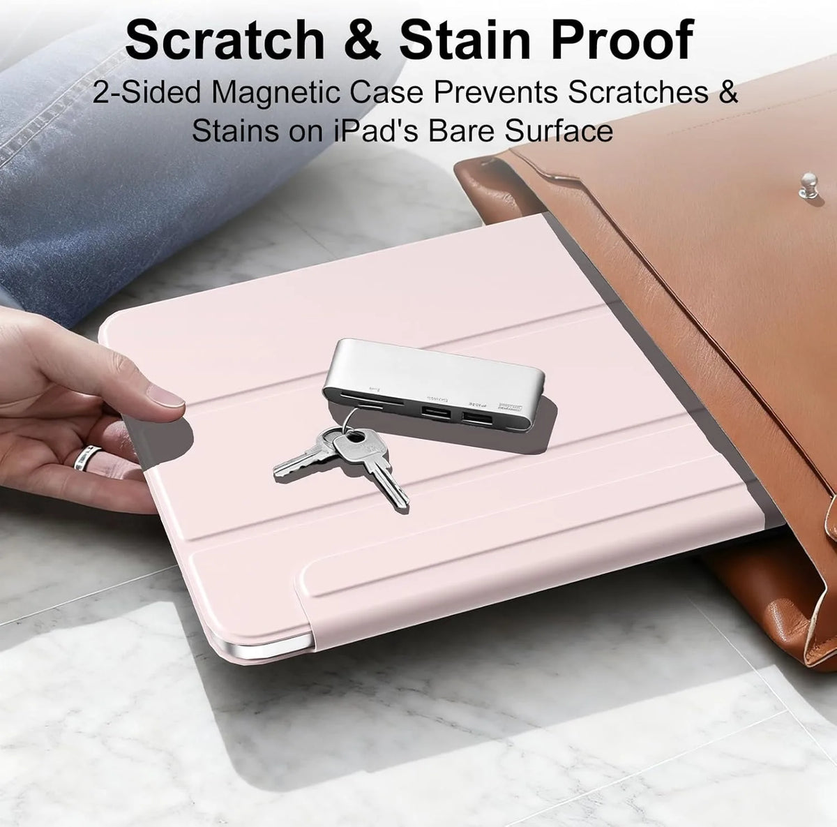 ZOYU for iPad A16 10/11th Ultra-Slim & Light, Strong Magnetic Attachment Case, iPad Pro 11 12.9 Air 4/5th 11/13 Mini 6/7th Cover