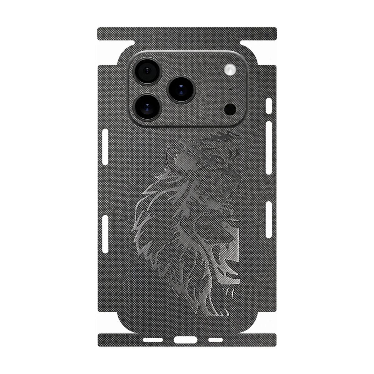 Faux Leather Rear Back Full Wrap Film for iPhone 18 17 16 15 14 13 Duo Pro Max Plus Anti-Scratch Protective Skin Sticker Cover