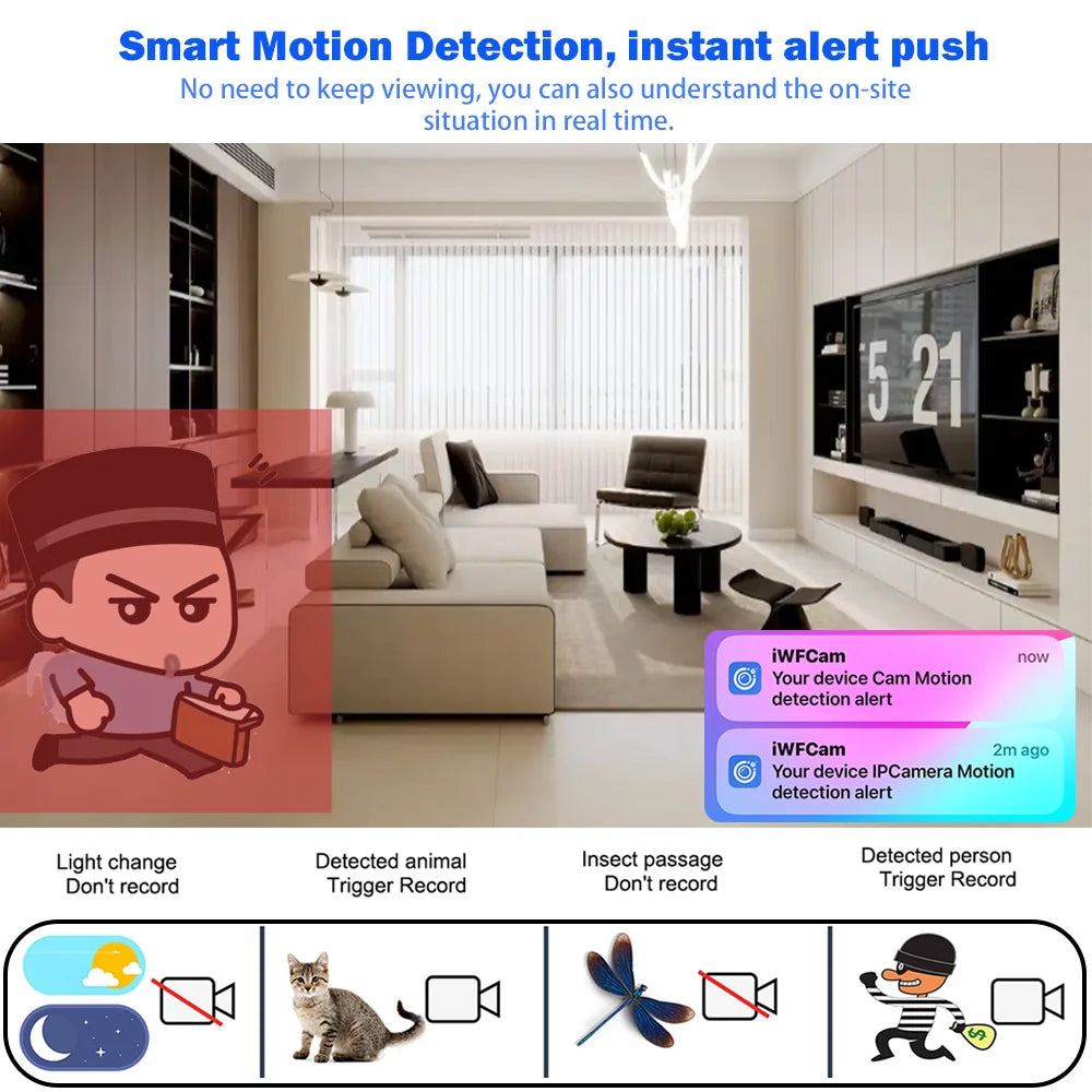Super Small Wireless WiFi Mini Camera - Home Security Nanny Camera with Motion Detection Remote Pet Monitoring Camera