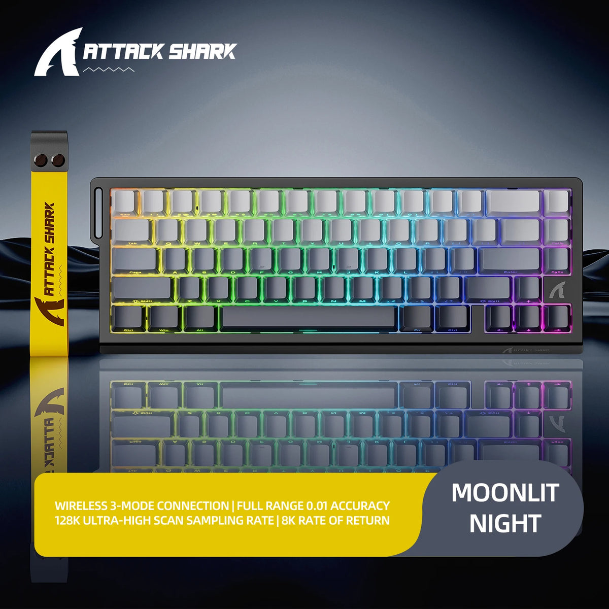 ATTACK SHARK X68HE X68Pro He Magnetic Mechanical Keyboard for Pro Gaming 0.01mm Rapid Trigg 8000Hz SOCD/Rs 0.125ms 128K Rate