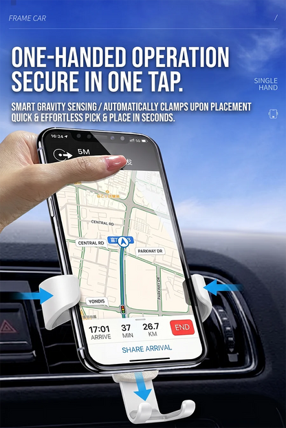 Car Air Vent Mount Auto Phone Holder Gravity Triangular Hold One Hand Operation For Cell Phones Navigation Car Phone Stand