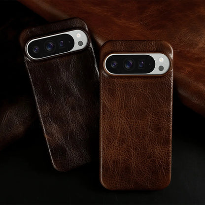 ZWW Genuine Leather Case for Google Pixel 10 Pro 9Pro 8Pro 6A 6Pro 7Pro Vintage Phone Cases Capa Back Coque Shell Carcasa