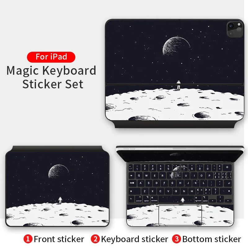 Suitable For Magic Keyboard Skin Sticker 2025 iPad Pro M4 11/13 Inch iPad A16 11in iPad Air M2/4 11 Tablet Sticker Full Decal
