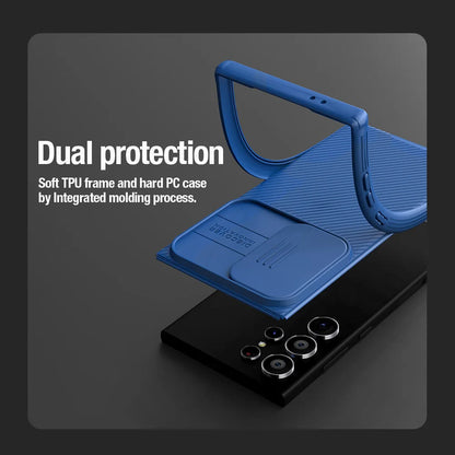 for Samsung Galaxy S26 S25 S24 S23 S22 Ultra Edge Case Nillkin CamShield Slide Camera Cover for S24 FE S23 Plus Lens Cases