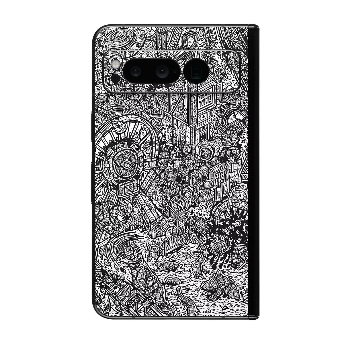 Colorful Skin For Pixel Fold 9 Pro XL Back Film Google 8 Sticker 8A Protective Decal Wrap Phone Soft Back Screen Protector