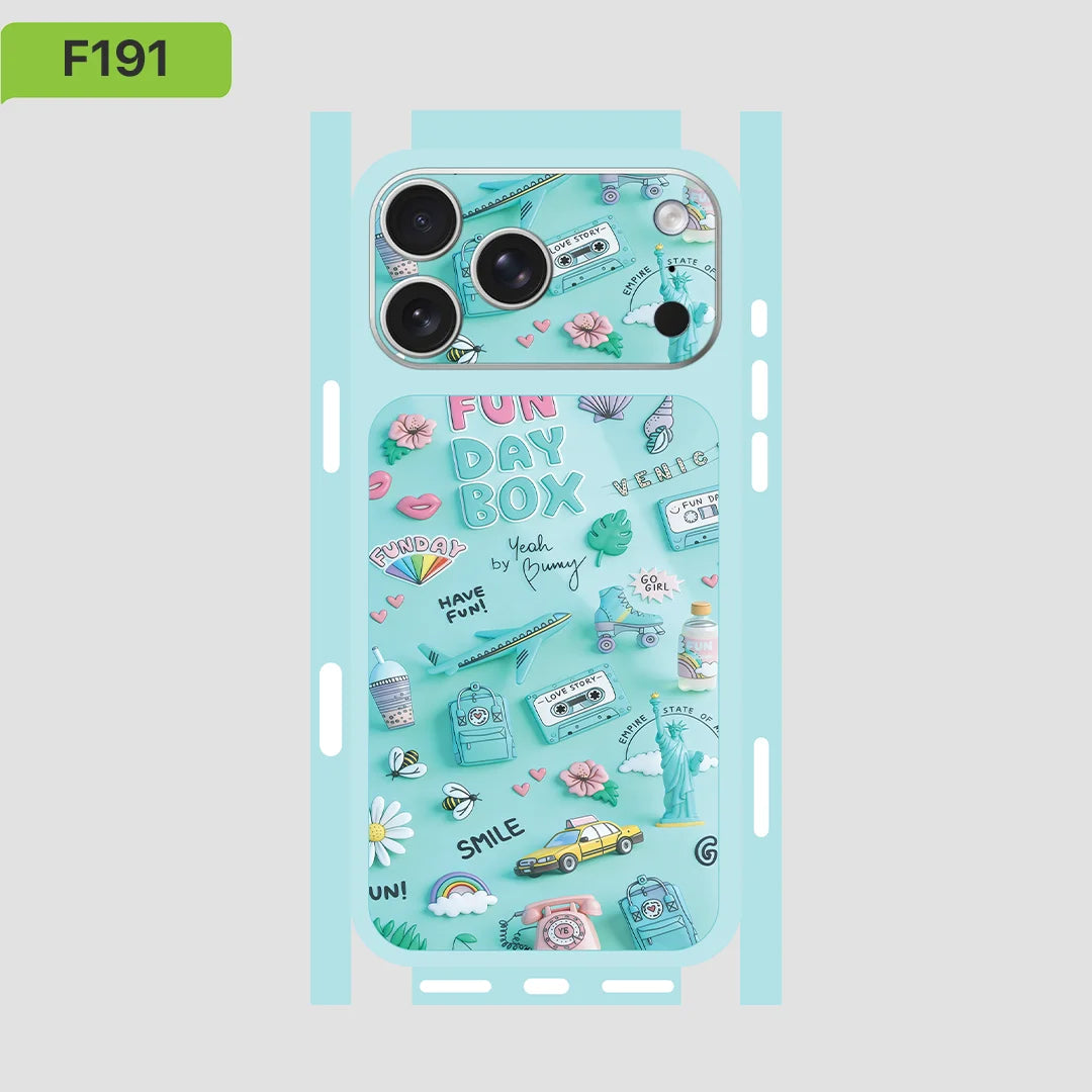 Custom Premium Full Wrap Vinyl Stickers For iPhone 17 16 15 14 Pro Max – Custom Skins Full Cover Back Film for IPhone17Pro Max