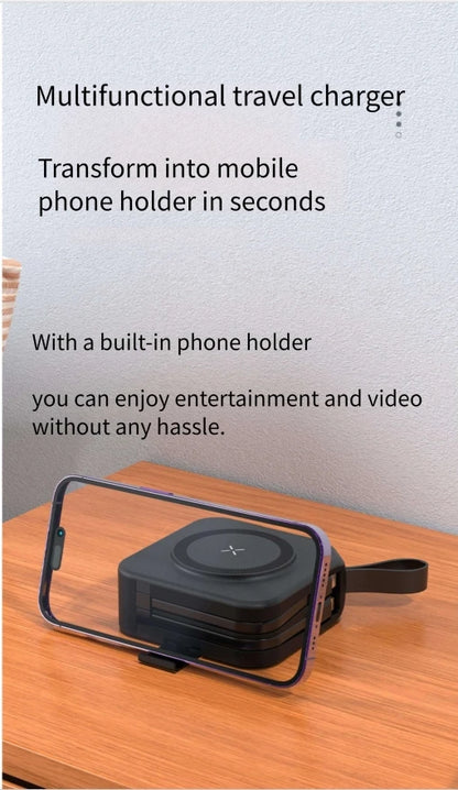Magnetic Wireless Charging Bank 10000mAh PD22.5W Built-in Cable Plug 3in1 Fast Charging Portable Power Bank for iPhone 17 16 15