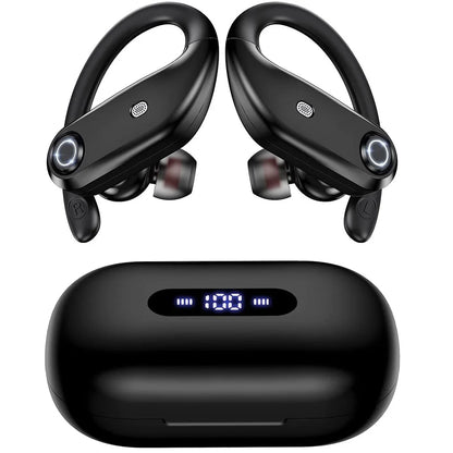 Wireless Headphones TWS Bluetooth 5.0 Earphones Sport Stereo Earbuds Headset For Phone with 4-Mics Clear Call Power Bank 1200mAh