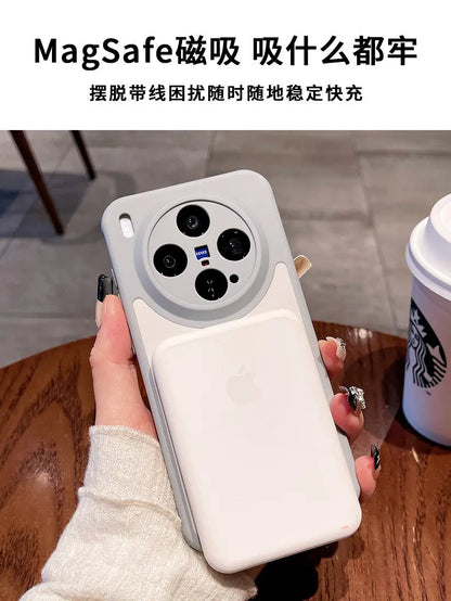 For VIVO X300 Ultra X300 Pro Case Minimalist Frosted Magnetic Lens Full-Cover Business PC Cover For Vivo X300S Shockproof Funda