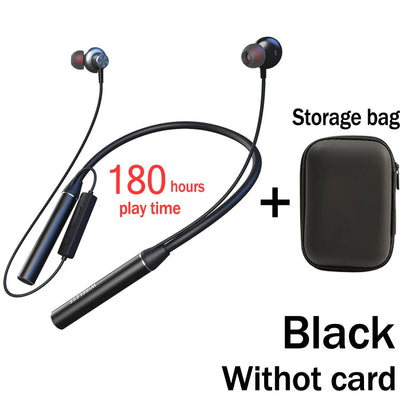 Wireless Headphones Neckband Bluetooth Earphone 180 Hours Long Battery With Microphone High Quality Headset For Sport