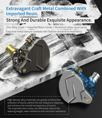 KZ ZSN PRO 1BA+1DD Hybrid technology HIFI Metal In Ear Earphones Bass Earbud Sport Noise Cancelling Headset ZST X AS10 ZS10 ST1