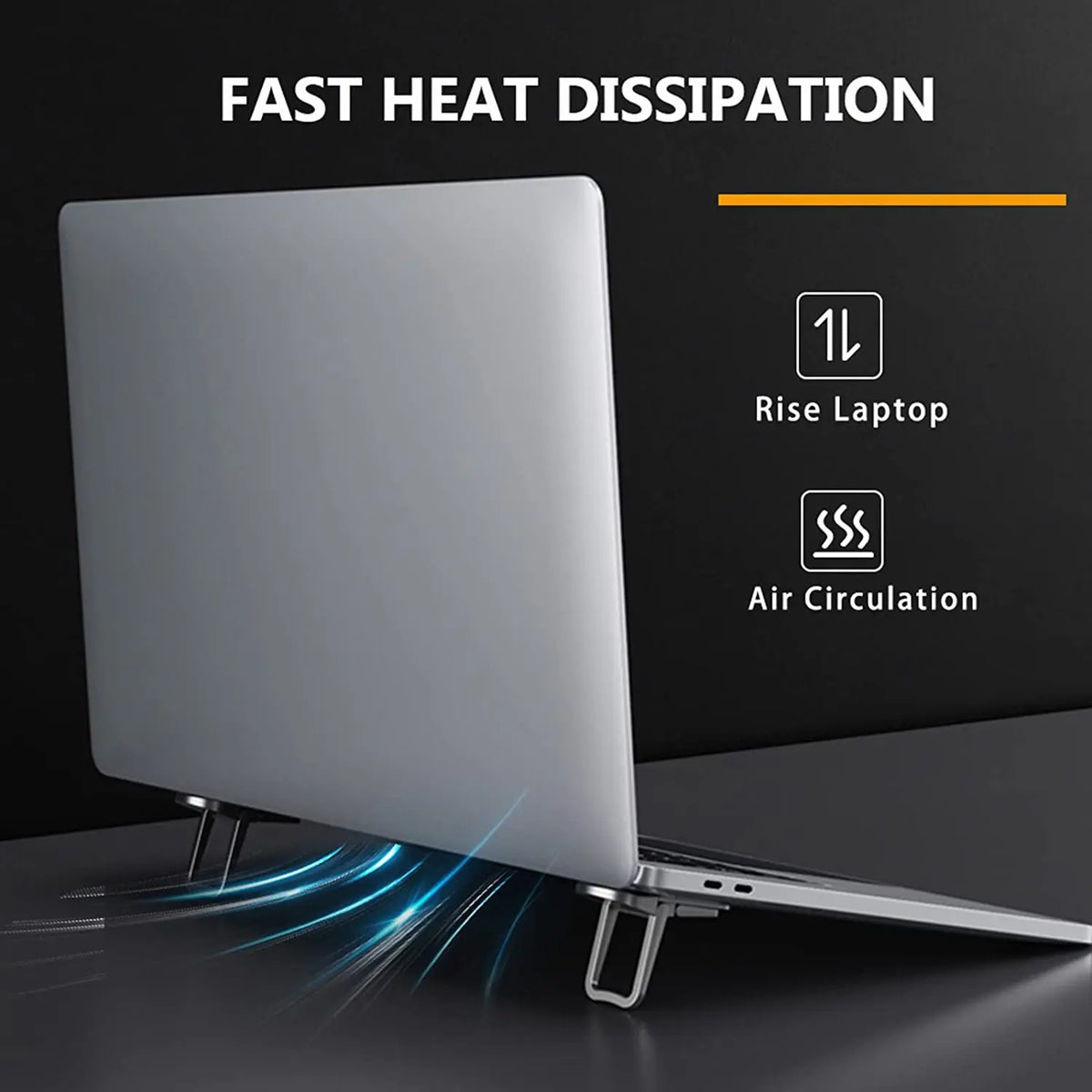 Adjustable Folding Laptop Stand Mini Legs Ultra-thin Portable Support Cooling Holder Invisible Bracket For Macbook Lenovo Laptop