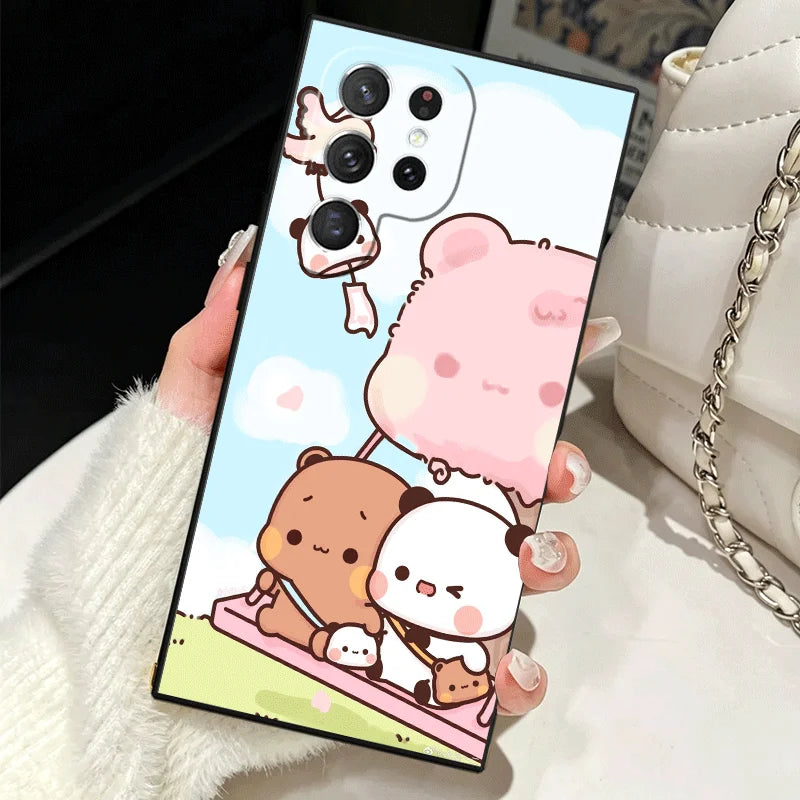 Soft Silicone Phone Case for Samsung Galaxy S25 S26 Ultra Bubu Dudu Cartoon Cute Shell S24 FE S23 S22 Plus S21 S20 + Edge Cover