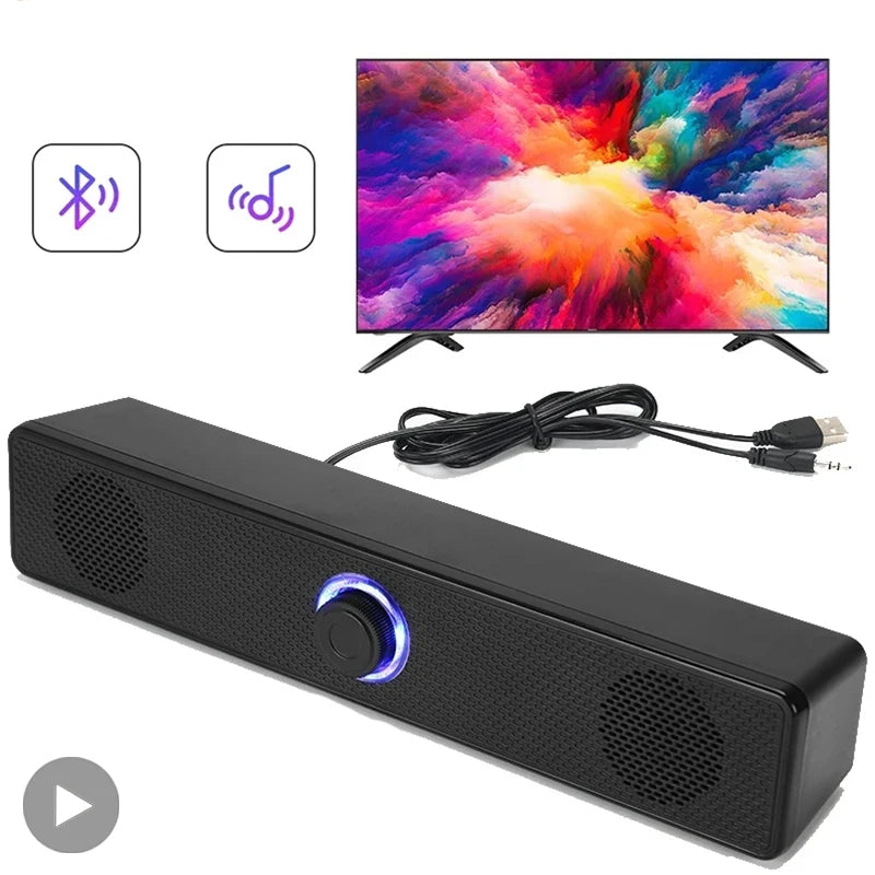 Soundbar Computer PC TV Laptop Desktop Wired Wireless Bluetooth Speaker Sound Box Bar Music Portable Caixa De Som Audio System