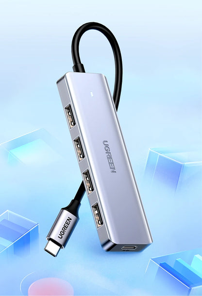 UGREEN USB C Hub 4 Ports USB Type C to USB 3.0 Hub Splitter Adapter for MacBook Pro iPad Pro Samsung Galaxy Note 10 S10 USB Hub