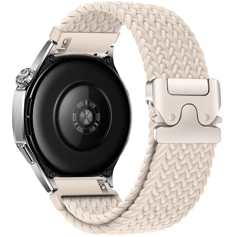 Nylon Braided Loop Strap For Huawei Watch 5 46mm GT5-4-3 Parachute Buckle Flexible Wristband For Samsung Watch 7/6/5/4 Bracelet