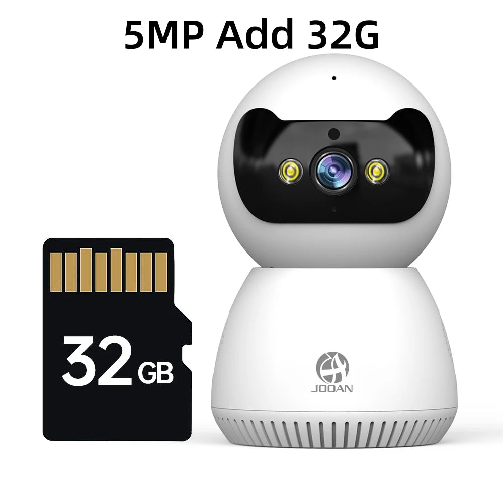 JOOAN 5MP 3MP Smart Home 5G WiFi Security Camera Indoor Wireless IP Surveillance Camera AI Tracking Night Vision Baby Monitor