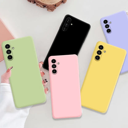Liquid Soft Silicone TPU Case For Samsung Galaxy S20 S21 S22 S23 S24 S25 Plus Note 20 Ultra S21 FE 5G Back Cover Fundas