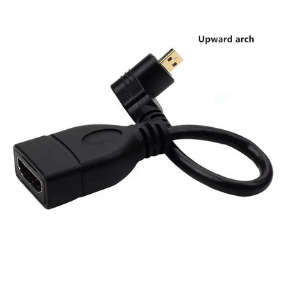 15cm up down Right Left Angled HDMI-Compatible Cable Micro HD Male to HD Female Adapter Connector for HDTV