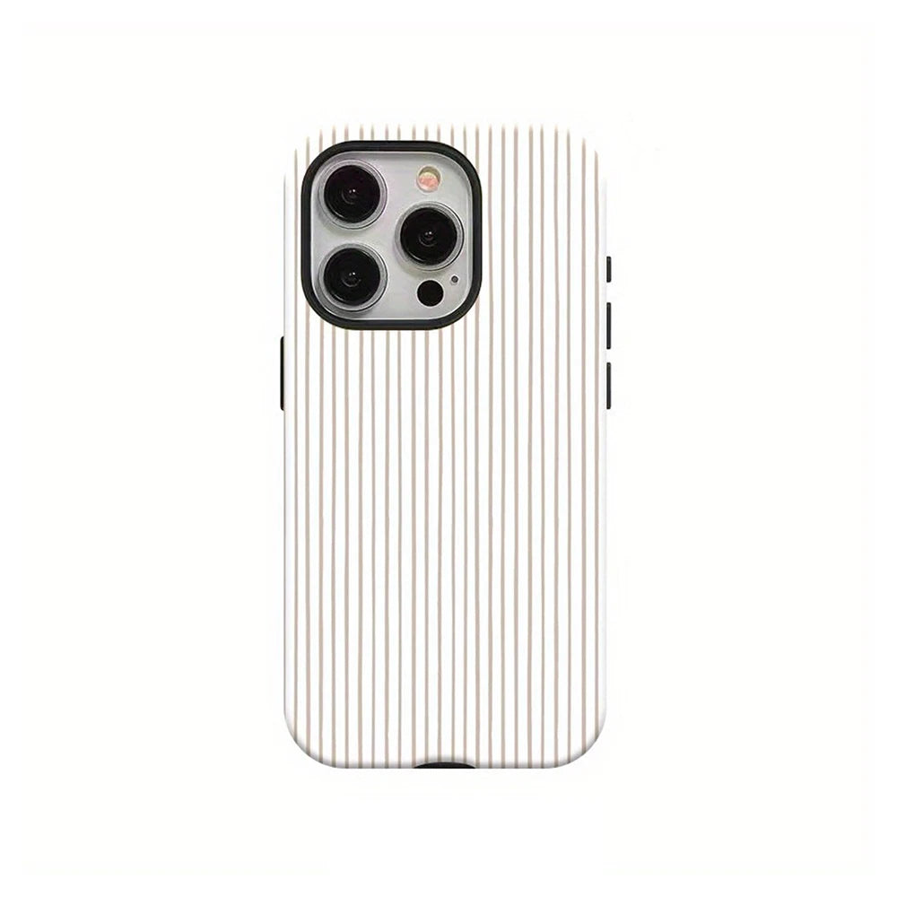 Luxury Clmj Light Wave Stripe Phone Case for iPhone 17 16 15 14 13 12 11 X XS XR Air Pro Max Plus Double-layer Back Cover