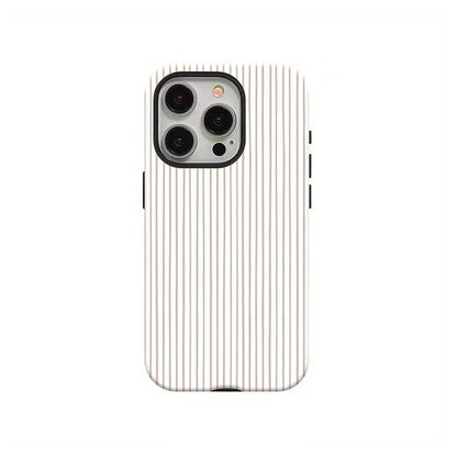 Luxury Clmj Light Wave Stripe Phone Case for iPhone 17 16 15 14 13 12 11 X XS XR Air Pro Max Plus Double-layer Back Cover