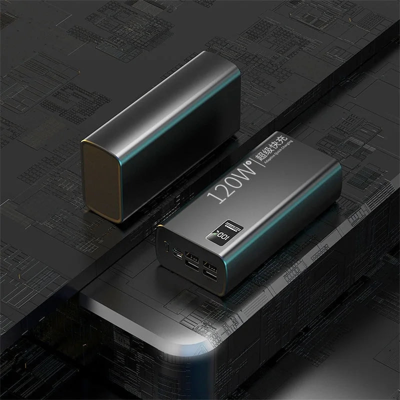 Large Capacity 80000mAh Power Bank 120W Fast Charger for iPhone Samsung Xiaomi USB C External Spare Battery Portable