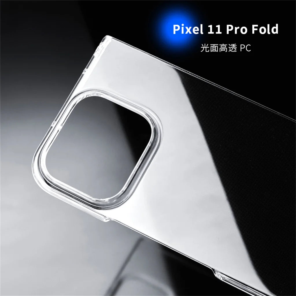 Hard PC Transparent Phone Case For Google Pixel 9 10 11 Pro Fold Front Back Clear Bumper  Shockproof Protective Cover Funda Etui