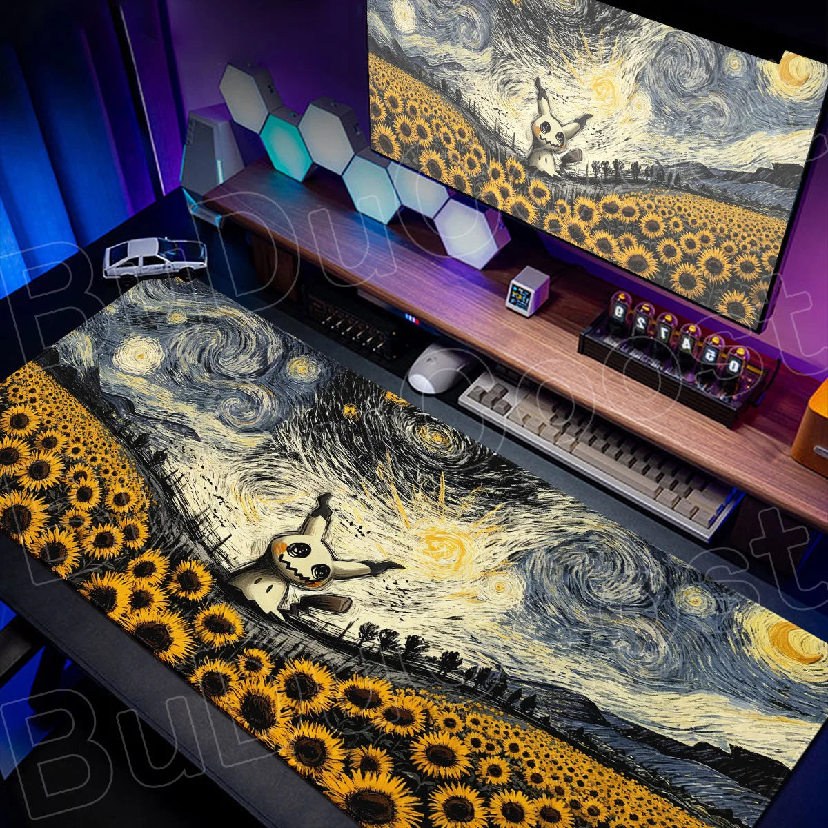90x40cm Pokemon Mimikyu Mouse Mat Washable Notbook Gamer Keyboard Carpet XXL HD Print Non-slip Rubber Desk Computer Extended Pad