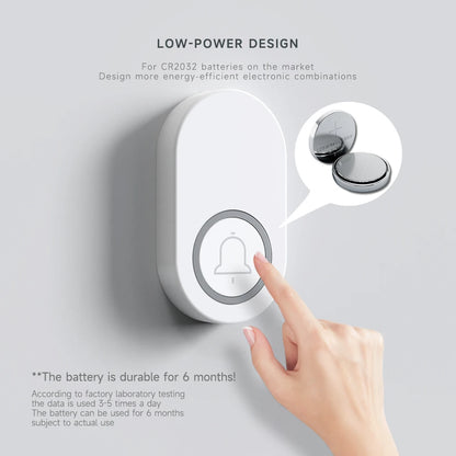 Hococa US/EU/UK Plug Outdoor Wireless Doorbell 60 Songs Melodies Waterproof Welcome Door Bell 200m Remote Call Bell With Battery