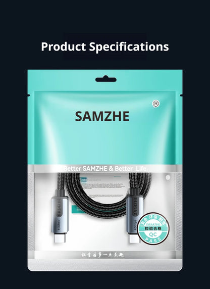 SAMZHE USB4 USB C to USB C Cable 40Gbps 8K 240W PD3.1 Fast Charging Type C Data Video Cable for MacBook iPhone iPad Monitor Dock