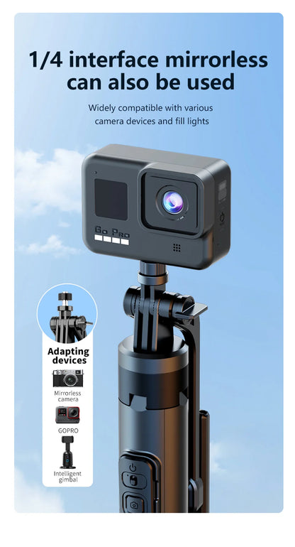 FANGTUOSI New Selfie Stick Universal Bluetooth Four-legged Tripod 1.3 Meter Mobile Phone Stand Anti-shake Live Broadcast