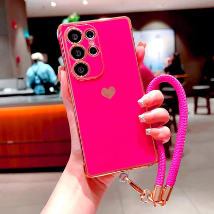 Soft TPU Chain Lanyard Case For Samsung Galaxy S26 S25 S24 S23 S22 S21 Ultra Plus FE A57 A37 A17 A56 A16 A36 A55 A15 5G 4G Cover