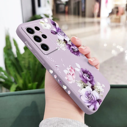 Beautiful Peony Phone Case For Samsung Galaxy S25FE S24 S23 S22 S21 S20 S10 S10E Ultra Plus FE Note 20 Ultra 10 Plus Cover