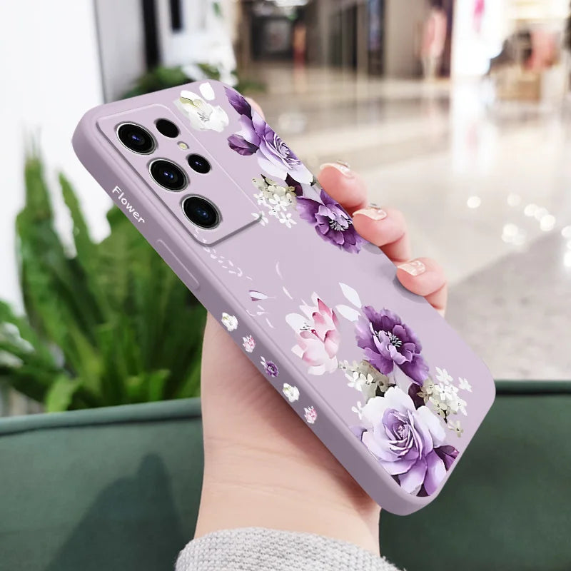 Beautiful Peony Phone Case For Samsung Galaxy S25FE S24 S23 S22 S21 S20 S10 S10E Ultra Plus FE Note 20 Ultra 10 Plus Cover