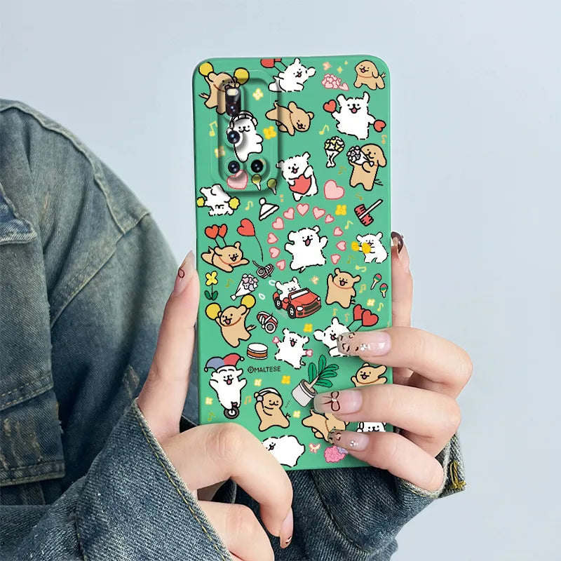 For Vivo V19 Phone Case vivoV19 Back Cover Soft Silicone Sweet Painted Cartoon Shell Capa Lovely Printed Protective Coque Cases