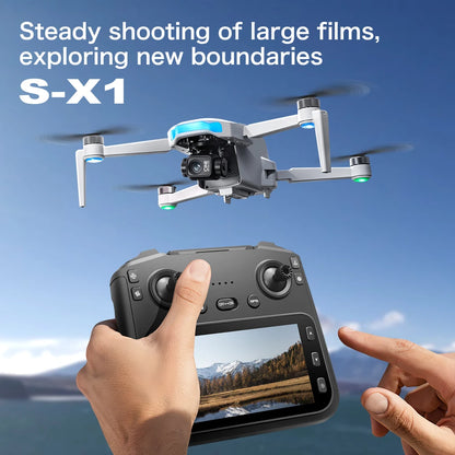 Original S-X1 GPS Drone 8K HD Professional Camera Three-axis Gimbal WIFI Obstacle Avoidance Quadcopter Brushless Toy Gift
