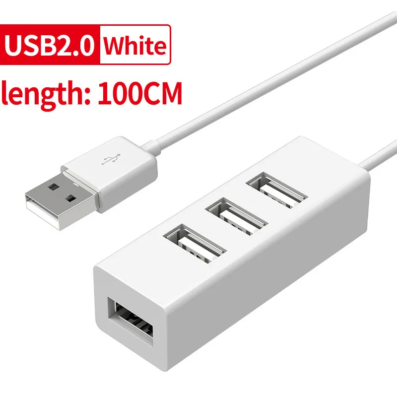 USB 2.0 Hub USB Hub 2.0 Multi USB Splitter Hub Use Power Adapter 4 Port Multiple Expander Mini USB 2.0 Hub