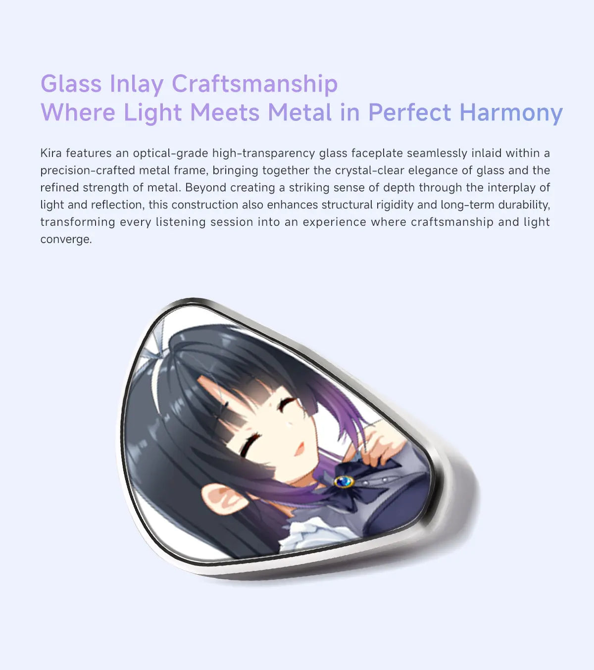 CVJ KIRA HiFi IEM In-Ear Earphones Wired Detachable Cable 3.5mm Type-C 4.4mm Balanced Earbuds For Music Gaming Anime Design