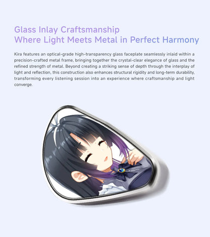 CVJ KIRA HiFi IEM In-Ear Earphones Wired Detachable Cable 3.5mm Type-C 4.4mm Balanced Earbuds For Music Gaming Anime Design