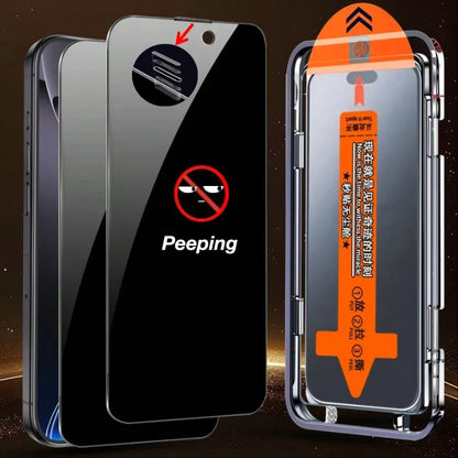 2Pcs Privacy Screen Protector For iPhone 17 16e 16 15 14 13 12 11 Pro Max Plus XS XR XsMax Waterproof Anti-Fingerprint Glass